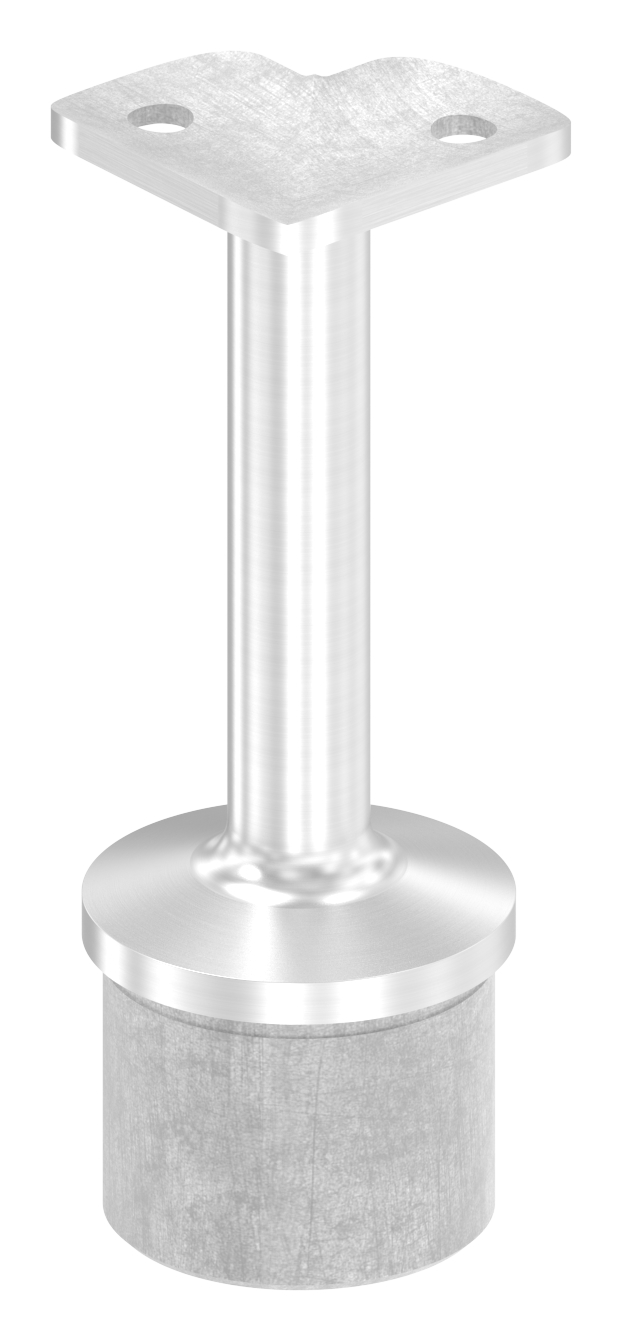 Rohrabschlussstopfen für Rohr 42,4x2,0mm, Handlaufanschlussplatte 90°, V2A