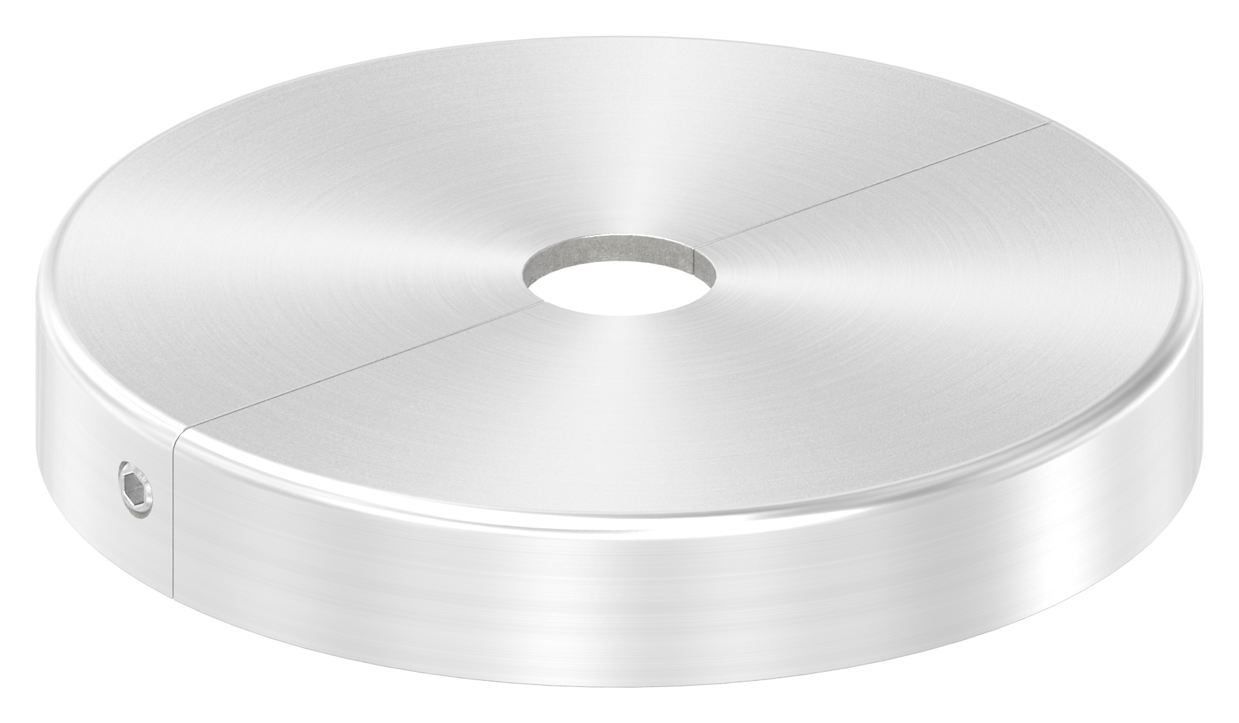 Abdeckrosette, 76x12mm, Bohrung 12,5mm, zweiteilig, V2A