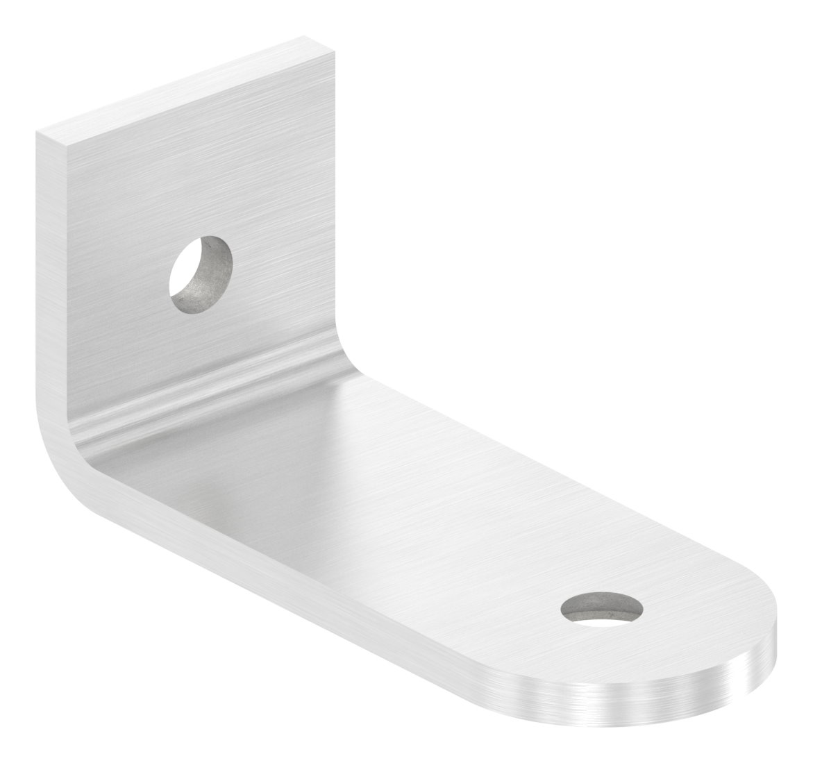 Winkellasche für Stoßgriffe für Rohr 33,7mm, V2A