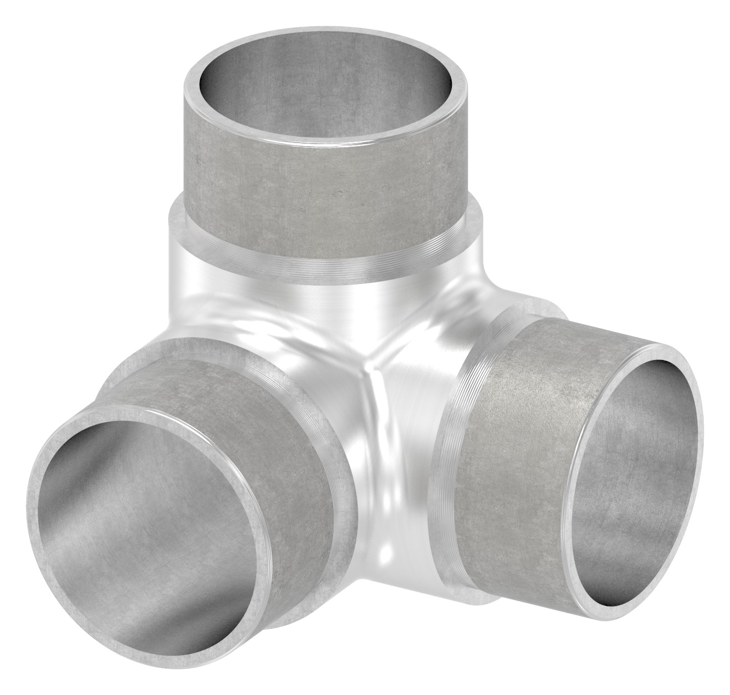 Ecke 90° mit Abgang, für Rohr 42,4x2,0mm, V2A