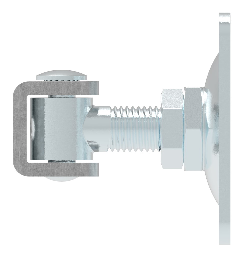 Torband M20 mit verstellbarer Platte, galvanisch verzinkt