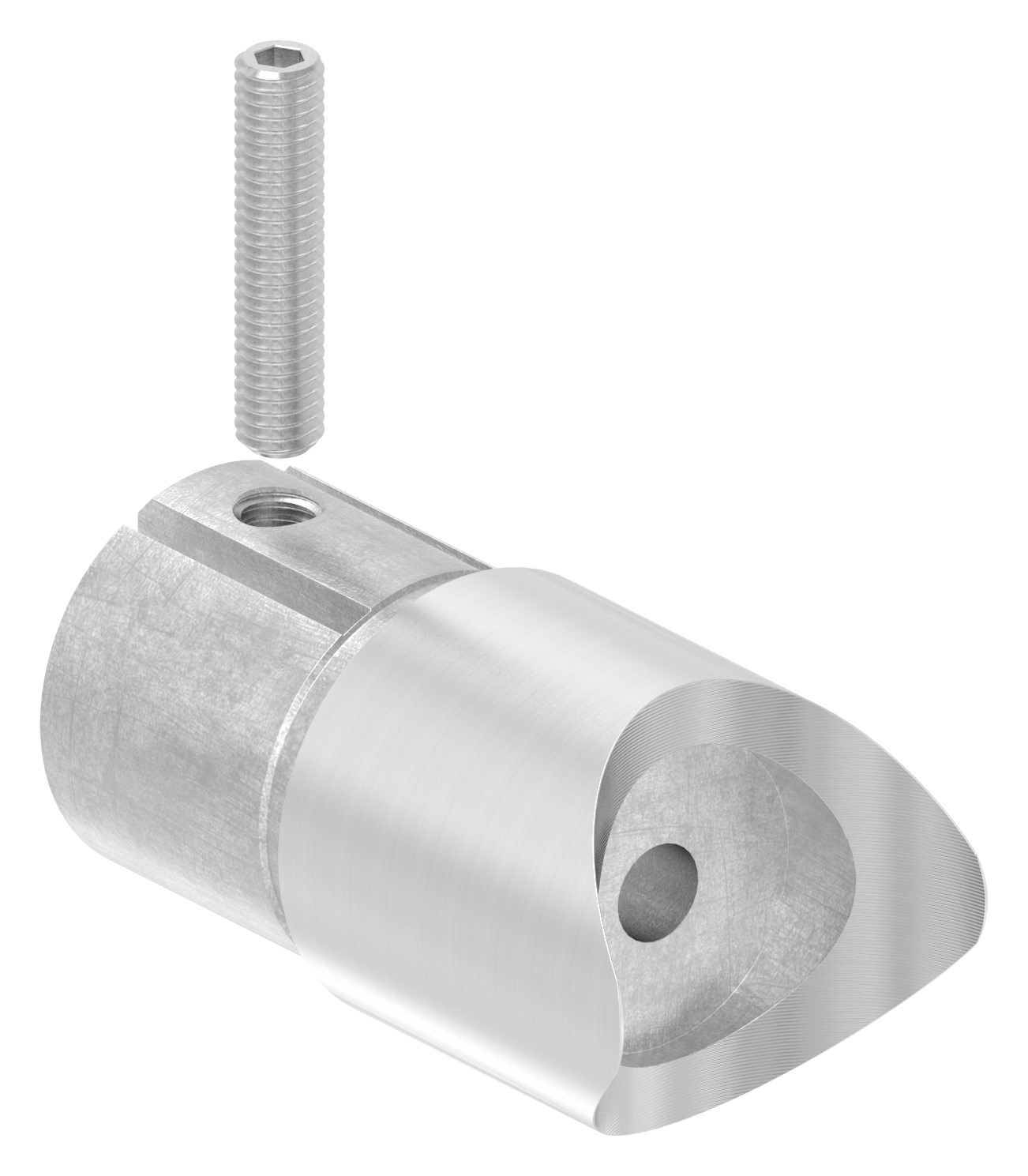 Anschlussstück 90°, Anschluss oben: 42,4mm, V2A