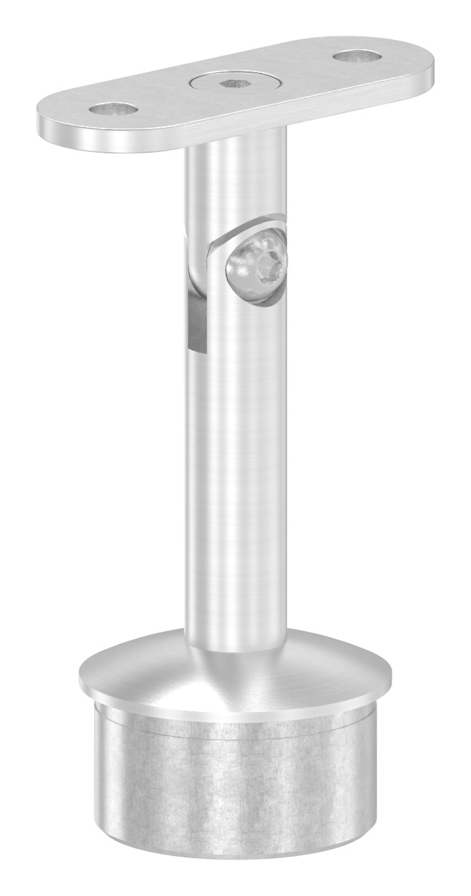 Rohrabschlussstopfen für Rohr 42,4x2,0mm, Handlaufanschlussplatte: flach, V2A