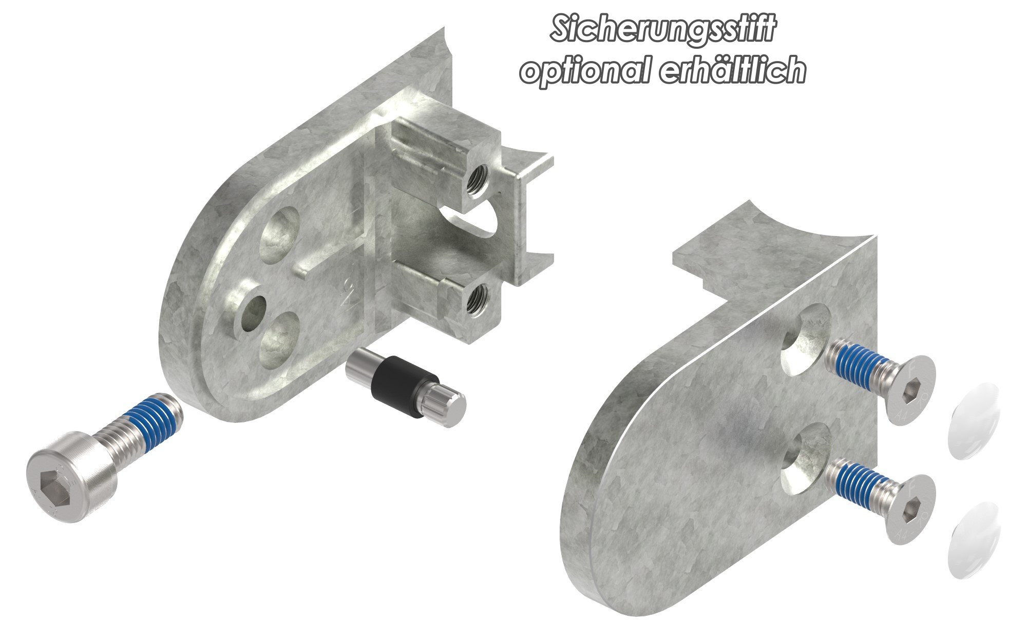 Glasklemme Mod. 32, Anschluss: 33,7mm, Zink roh Glasklemme Mod. 32, Anschluss: 33,7mm, Zink roh