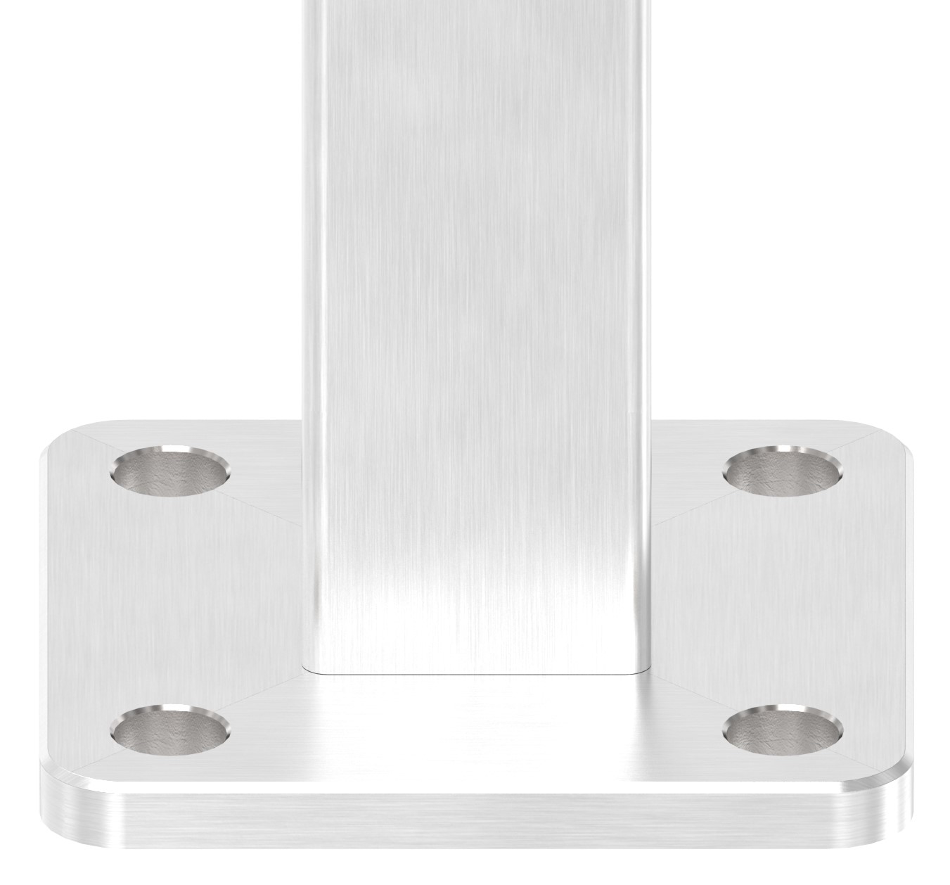 Wand- und Bodenanker mit Rändelung, für Rohr 40x40x3,0mm, V2A