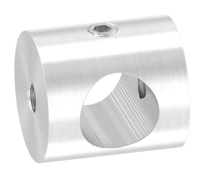 Querstabhalter (Montage zwischen zwei Flacheisen) mit 12,2mm Bohrung, V2A