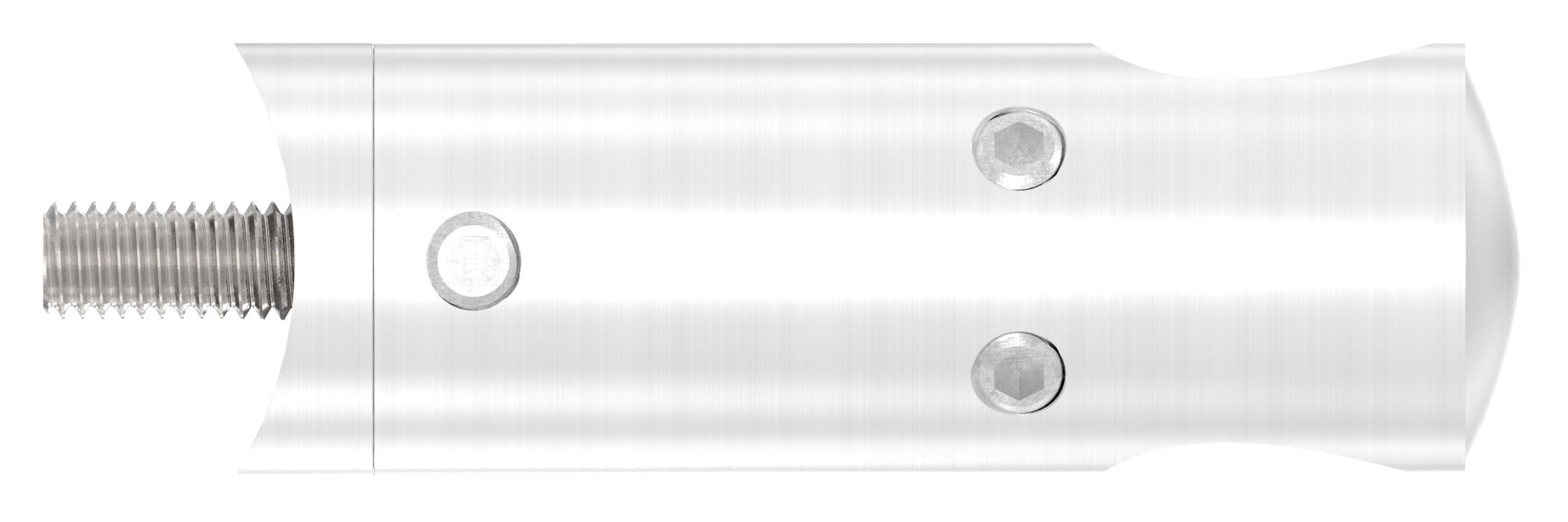 Querstabhalter für 42,4mm Rohr, 12,2mm Bohrung, Innenecke, V4A