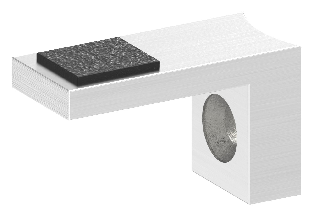 Halteboden mit Anschluss 42,4mm, V4A