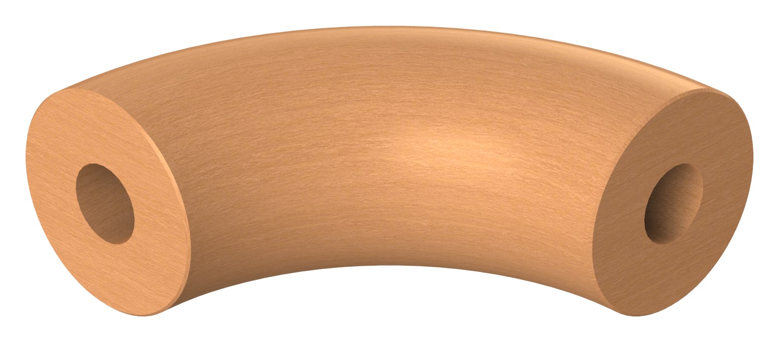 90° Bogen für Holzhandlauf Buche 90° Bogen für Holzhandlauf Buche
