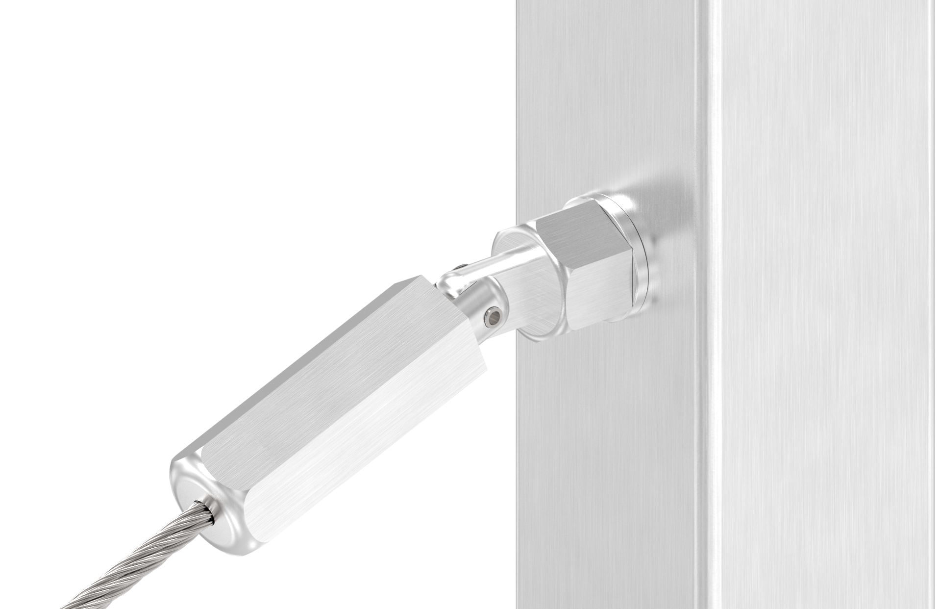 Gewindeterminal zur Selbstmontage, Seil 4mm, V2A