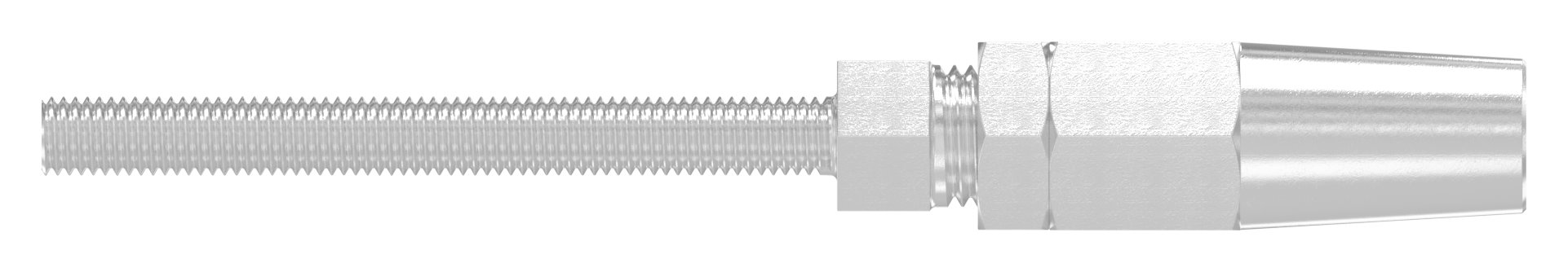 Gewindeterminal zur Selbstmontage für Seil Ø 8mm und Gewinde M10, V4A