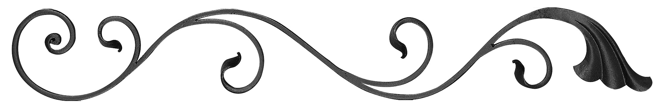 Seitenteil, RE ohne Vierkant (Blume nach rechts schauend), 105 x 755mm