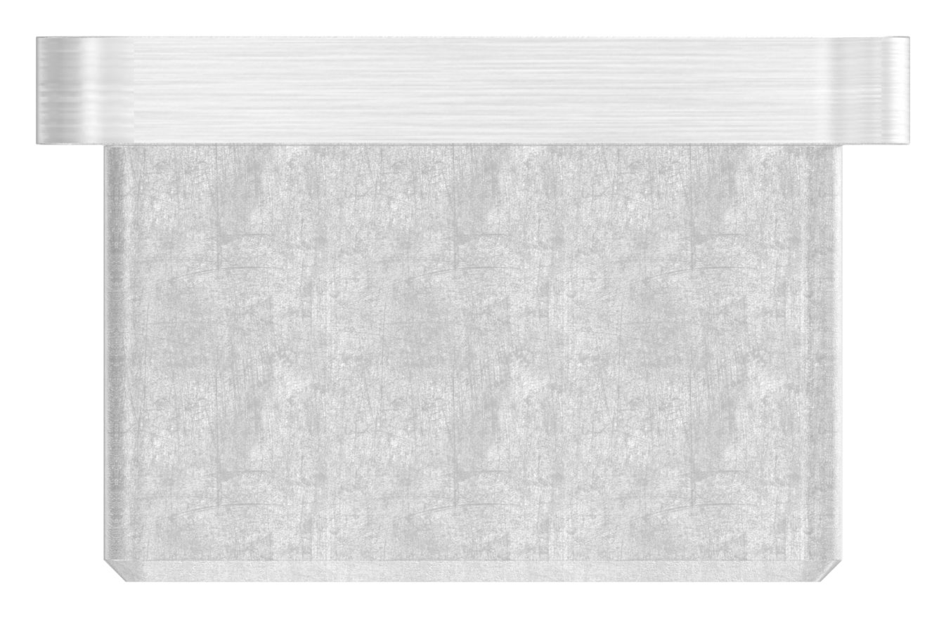 Einsteckkappe mit Bohrung Ø 12mm für Rohr 40x40x3,0mm, V2A