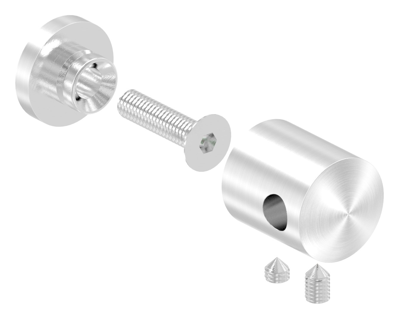 Seilhalter, für 6mm Seil, Anschluss: gerade, V2A