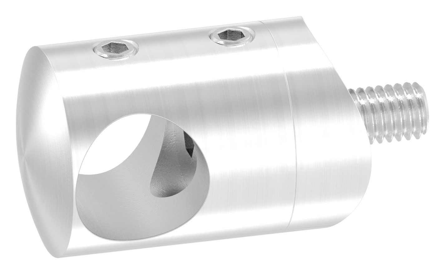 Querstabhalter für 33,7mm Rohr, 14,2mm Bohrung, V2A