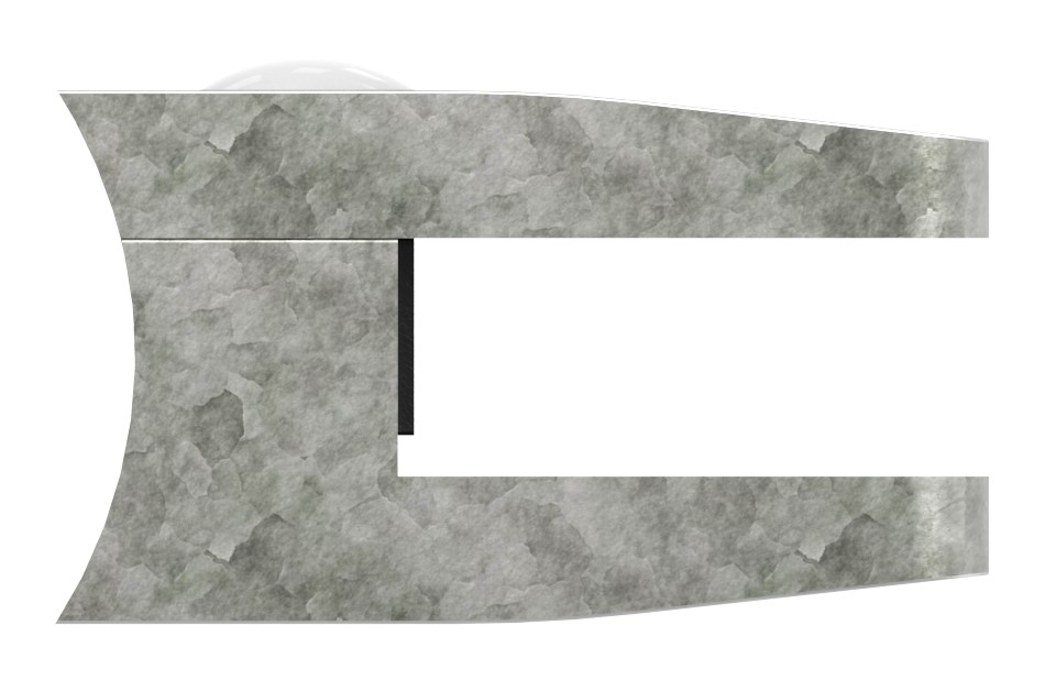 Glasklemme Mod. 34, Anschluss: 60,3mm, Zink roh Glasklemme Mod. 34, Anschluss: 60,3mm, Zink roh