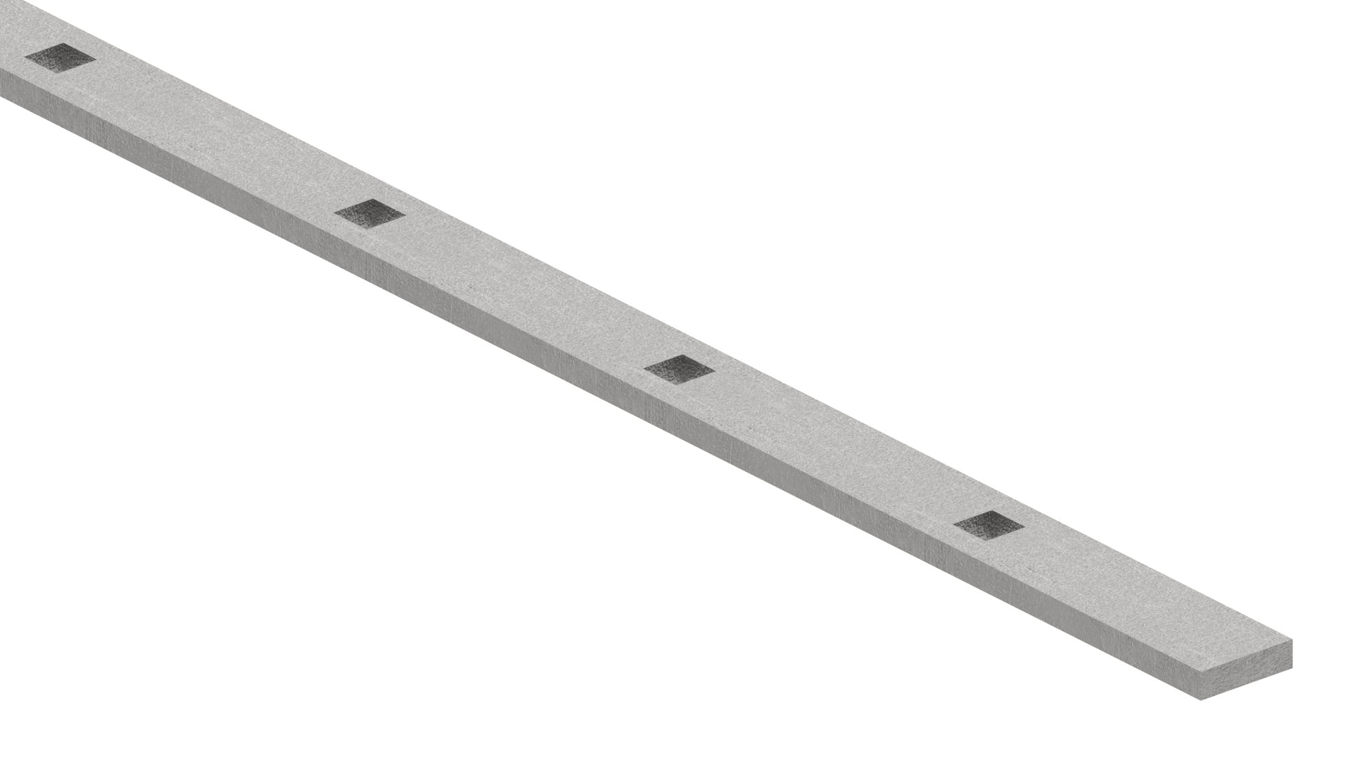 Lochleiste 30x8mm, Loch für 12x12mm, Lochabstand 120mm, 2m