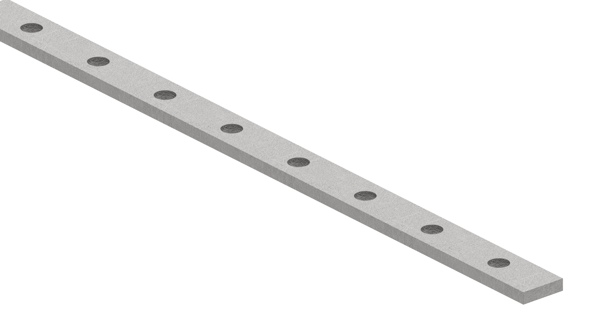 Lochleiste 30x8mm für Ø 13mm, Lochabstand 60mm, 3m