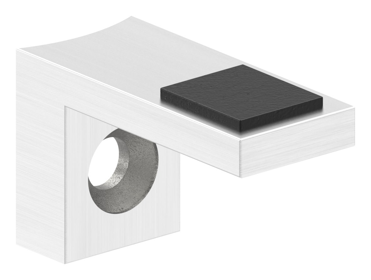 Halteboden mit Anschluss 48,3mm, V2A