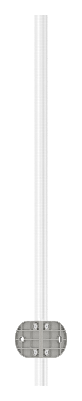 Edelstahlpfosten V2A zur Wandmontage für 90° Inneneck, H: 1190mm