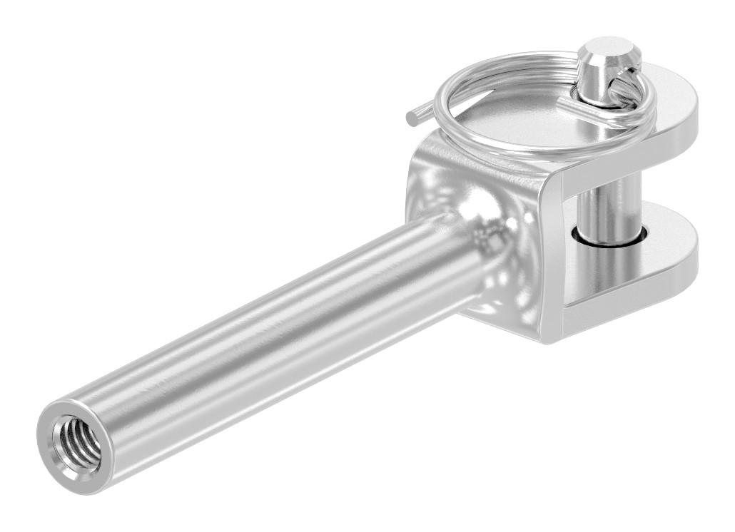 Gabelterminal mit Innengew. M4 links, V4A