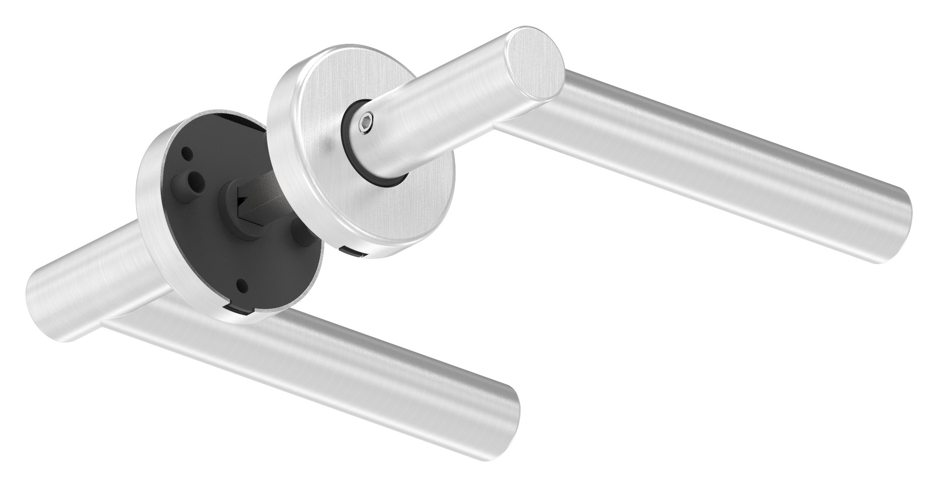 Türdrücker-Paar, drehbar, V2A