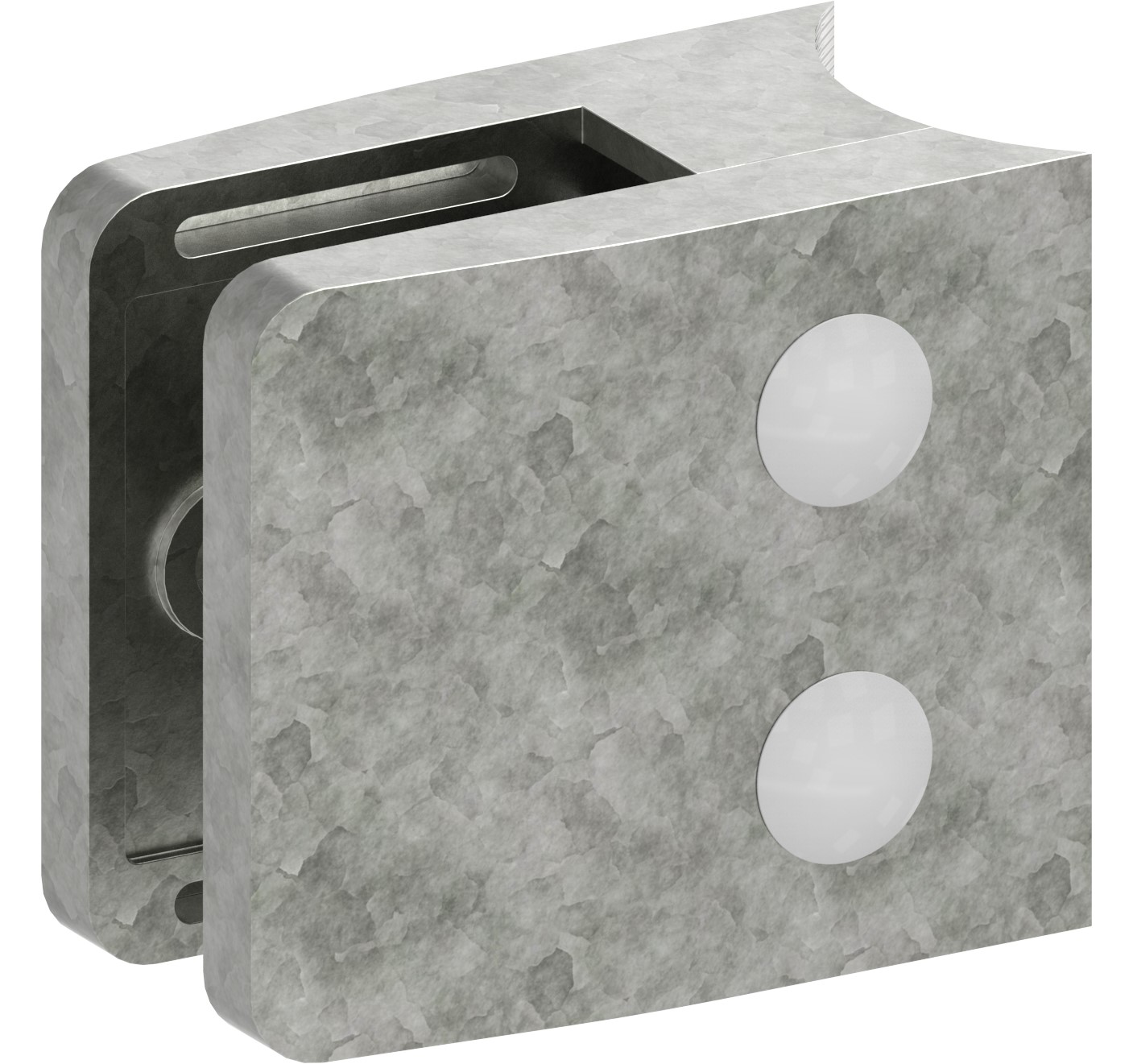 Glasklemme Mod. 14, Anschluss: 42,4mm, Zink roh Glasklemme Mod. 14, Anschluss: 42,4mm, Zink roh