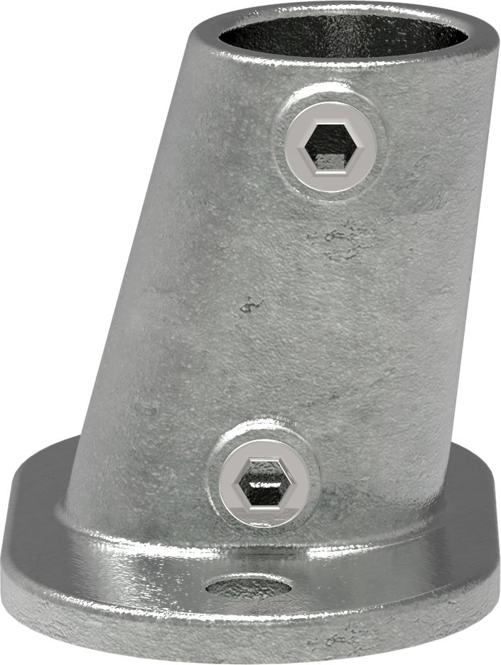 Fußplatte variabel mit 2 Bohrungen, für Rohr Ø 33,7mm