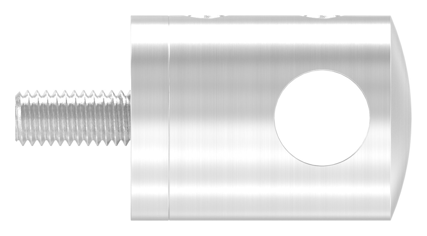 Querstabhalter für geraden Anschluss, 10,2mm Bohrung,V2A