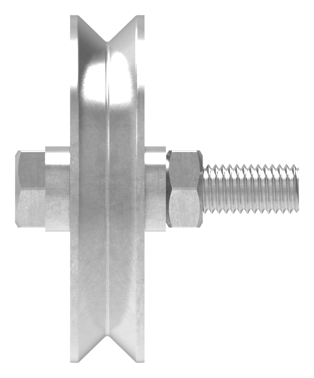Schiebetorrolle Ø 80mm mit V-Rille, verzinkt, Tragkraft 200kg