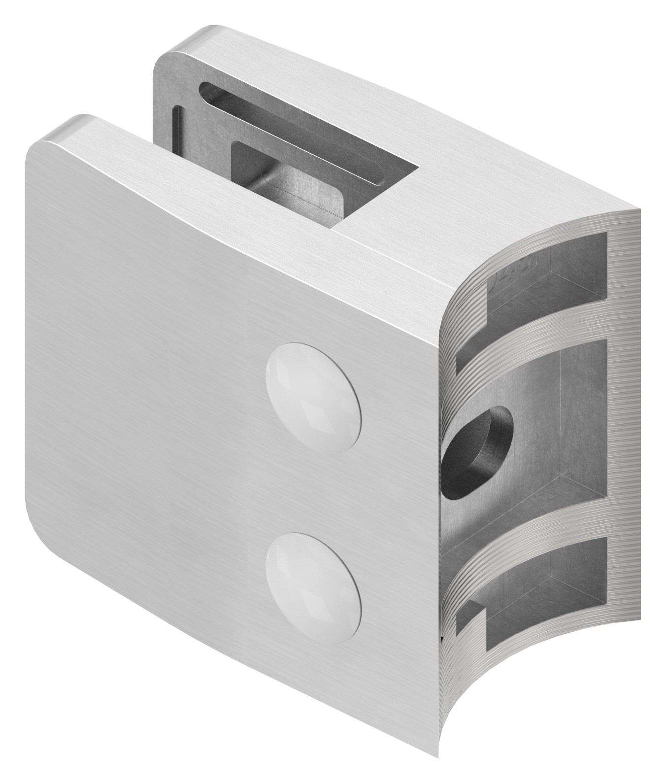 Glasklemme Mod. 14, Anschluss: 48,3mm, V4A Glasklemme Mod. 14, Anschluss: 48,3mm, V4A