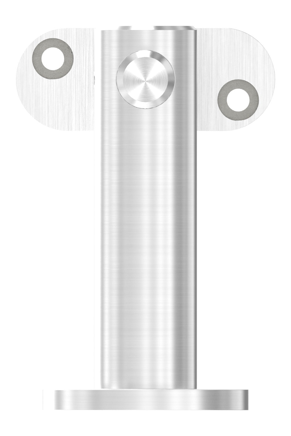 Handlaufhalter mit Gelenk, Handlaufanschlussplatte flach, V2A