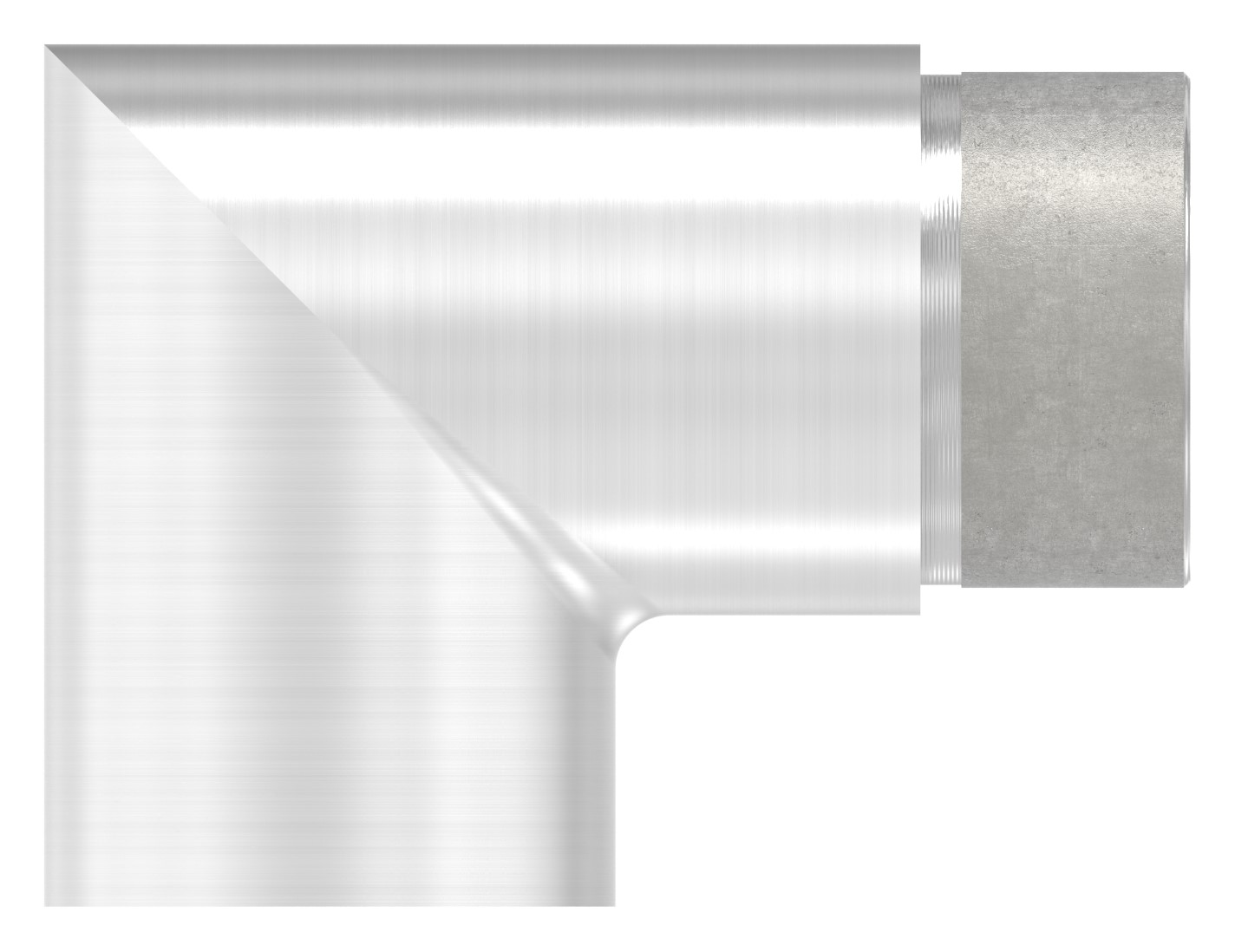 Endbogen 90°, für Rohr 42,4x2,0mm, V2A