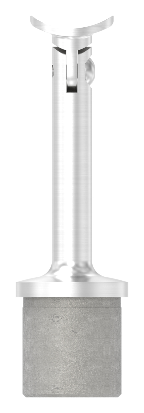 Rohrabschlussstopfen mit Gelenk und Platte, für 33,7x2,0mm, V2A