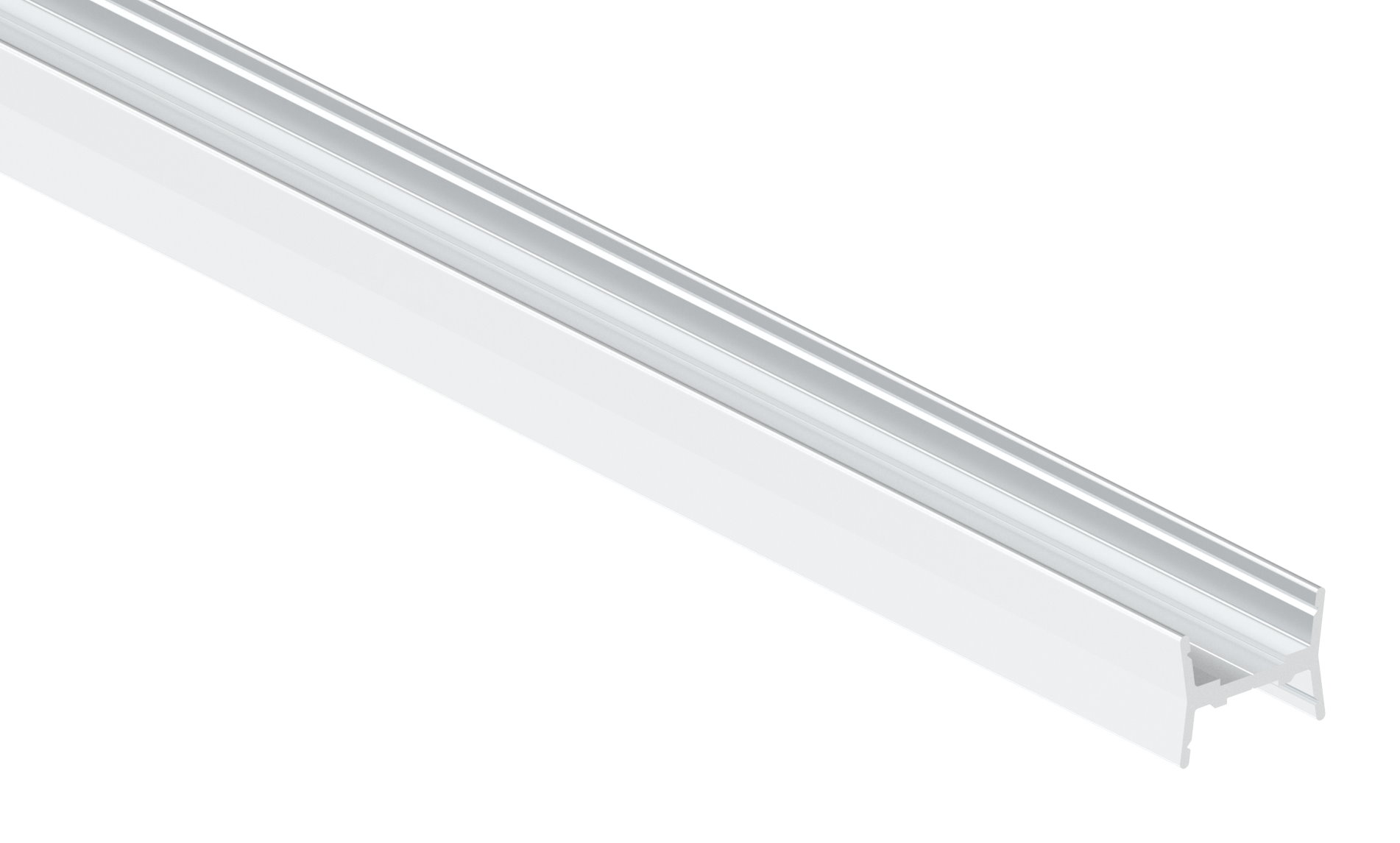 LED-Nutrohr LUNORA®, Aluminium Trägerprofil zum Wenden, für Rund-Nutrohr 42,4mm, L: 3000mm