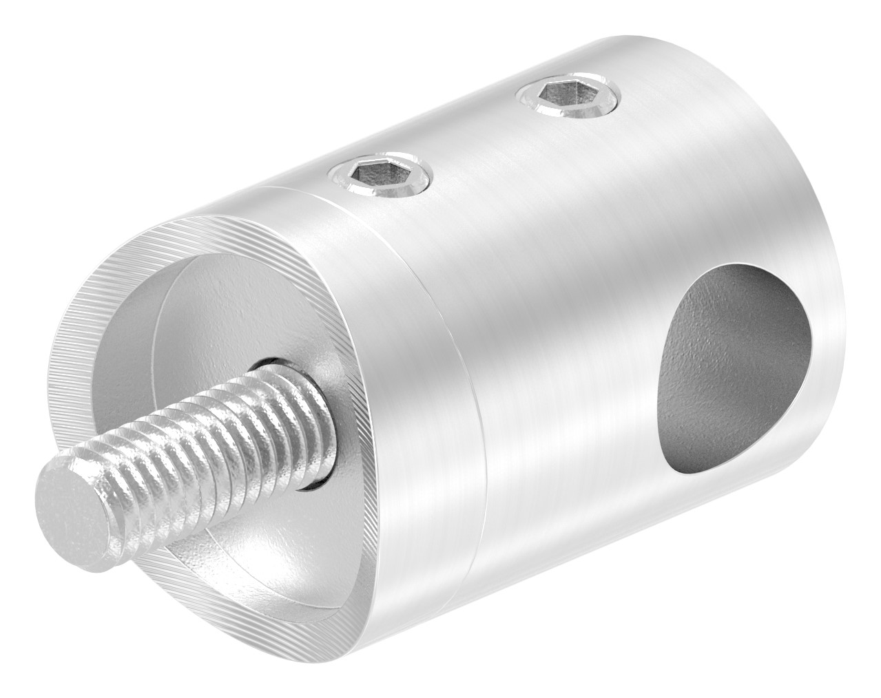 Querstabhalter für 42,4mm Rohr, 10,2mm Bohrung,V2A