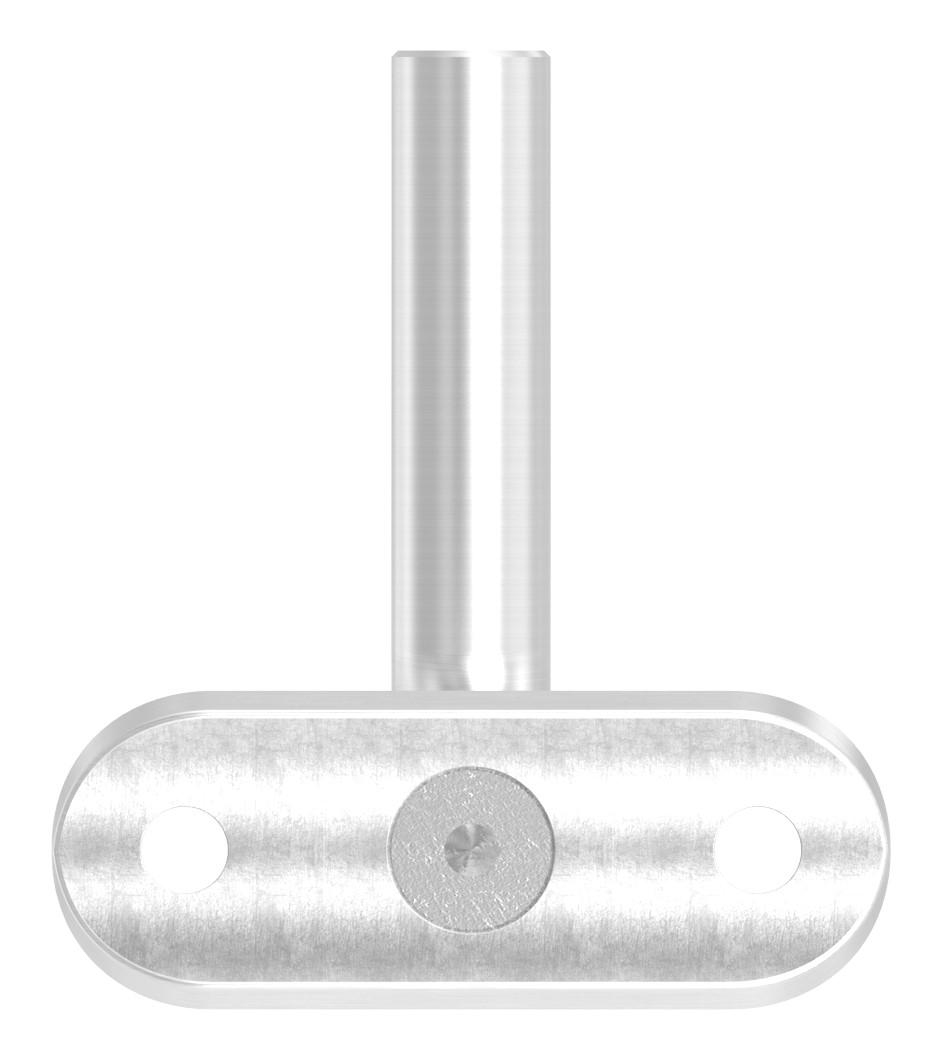 Bügel Ø 12mm mit Handlaufanschlussplatte 42,4mm, V4A Bügel Ø 12mm mit Handlaufanschlussplatte 42,4mm, V4A