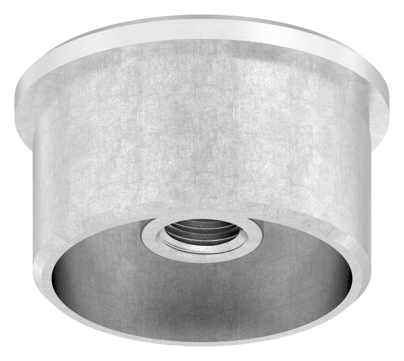 Rohrabschlussstopfen zum Kleben mit M10 für 42,4x2,0mm, V2A