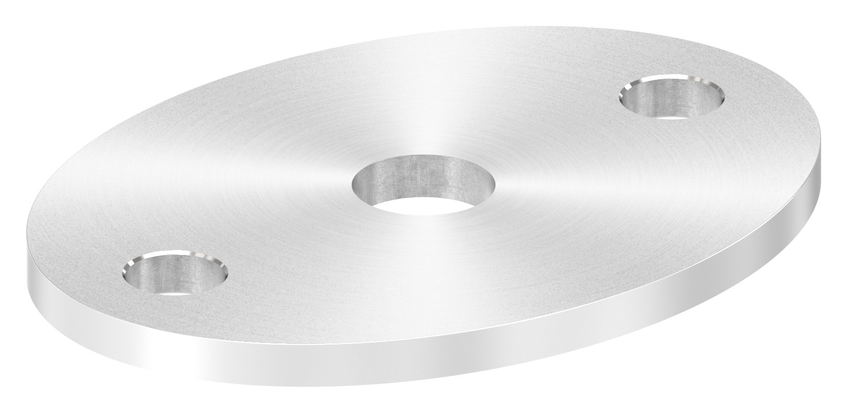 Ronde oval, 75x55x4mm, mit Rundschliff, V2A