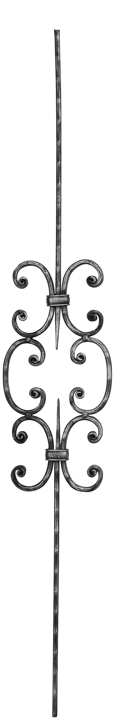 Zierstab 16x8mm, gehämmert, H: 900mm