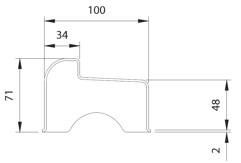 Auflaufschuh zum Einbetonieren, verzinkt