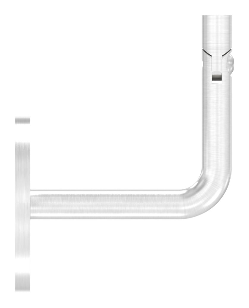 Handlaufhalter mit Gelenk, oben Innengewinde M6 (Ronde und Bügel verschweißt), V2A