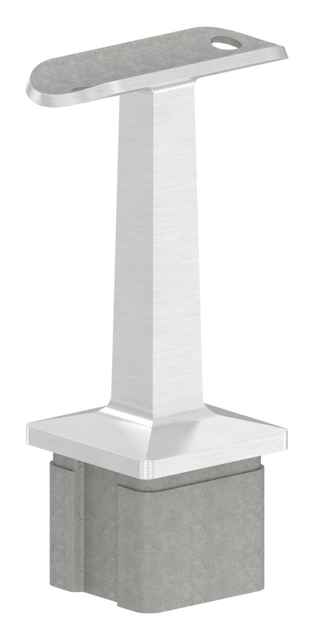 Rohrabschlussstopfen mit Stift für Rohr 40x40x3mm, V2A