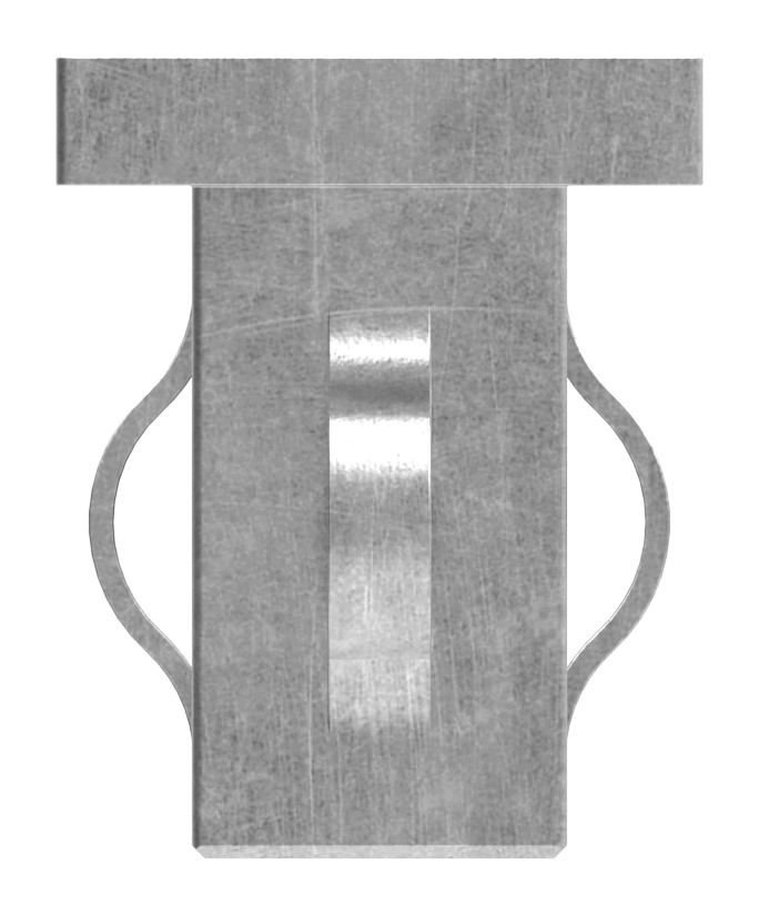 Stahleinschlagkappe, für Quadratrohr 25x25mm