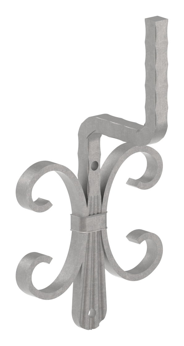 Handlaufträger mit 2 C-Schnecken, 128x110mm
