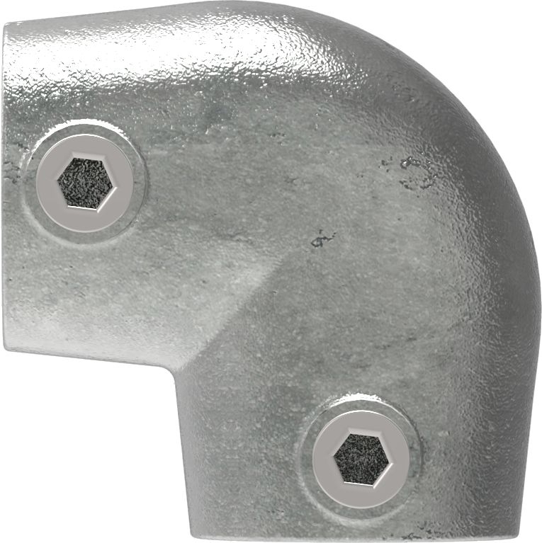 Rohrbogen 90°, schräg, variabel, für Rohr Ø 33,7mm