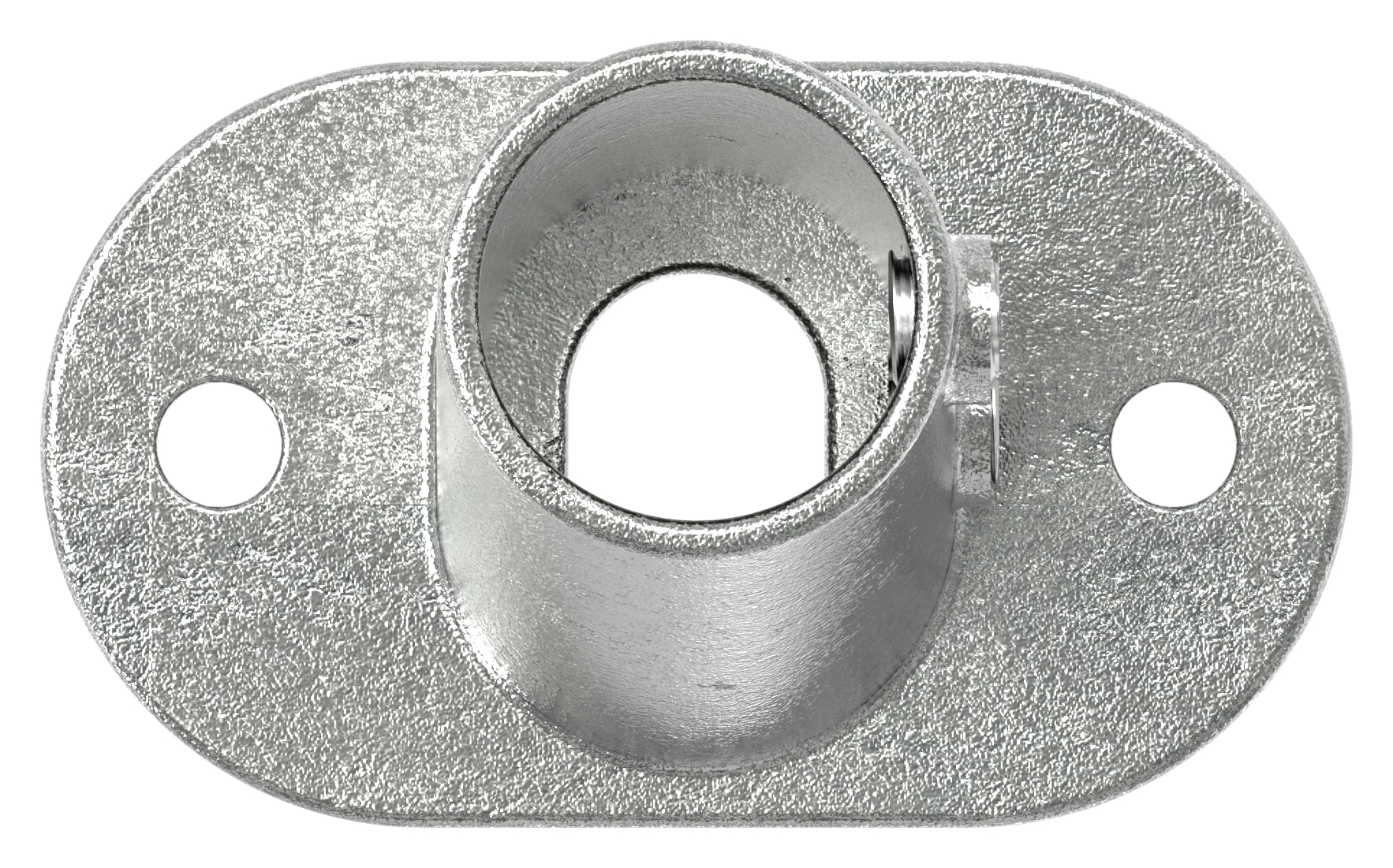 Fußplatte variabel mit 2 Bohrungen, für Rohr Ø 48,3mm