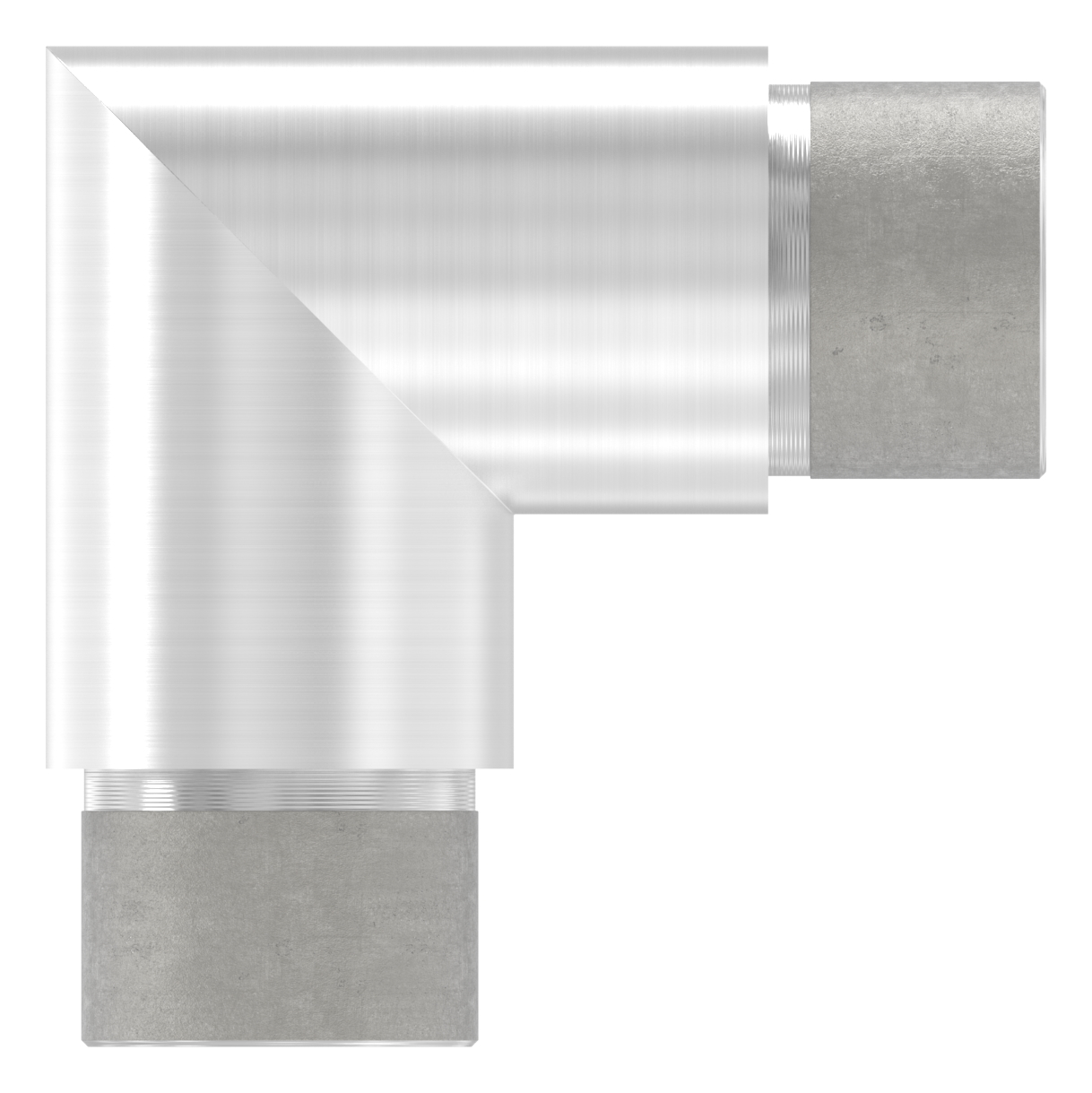 Eckstück 90°, für Rohr 33,7x2,5mm, V2A