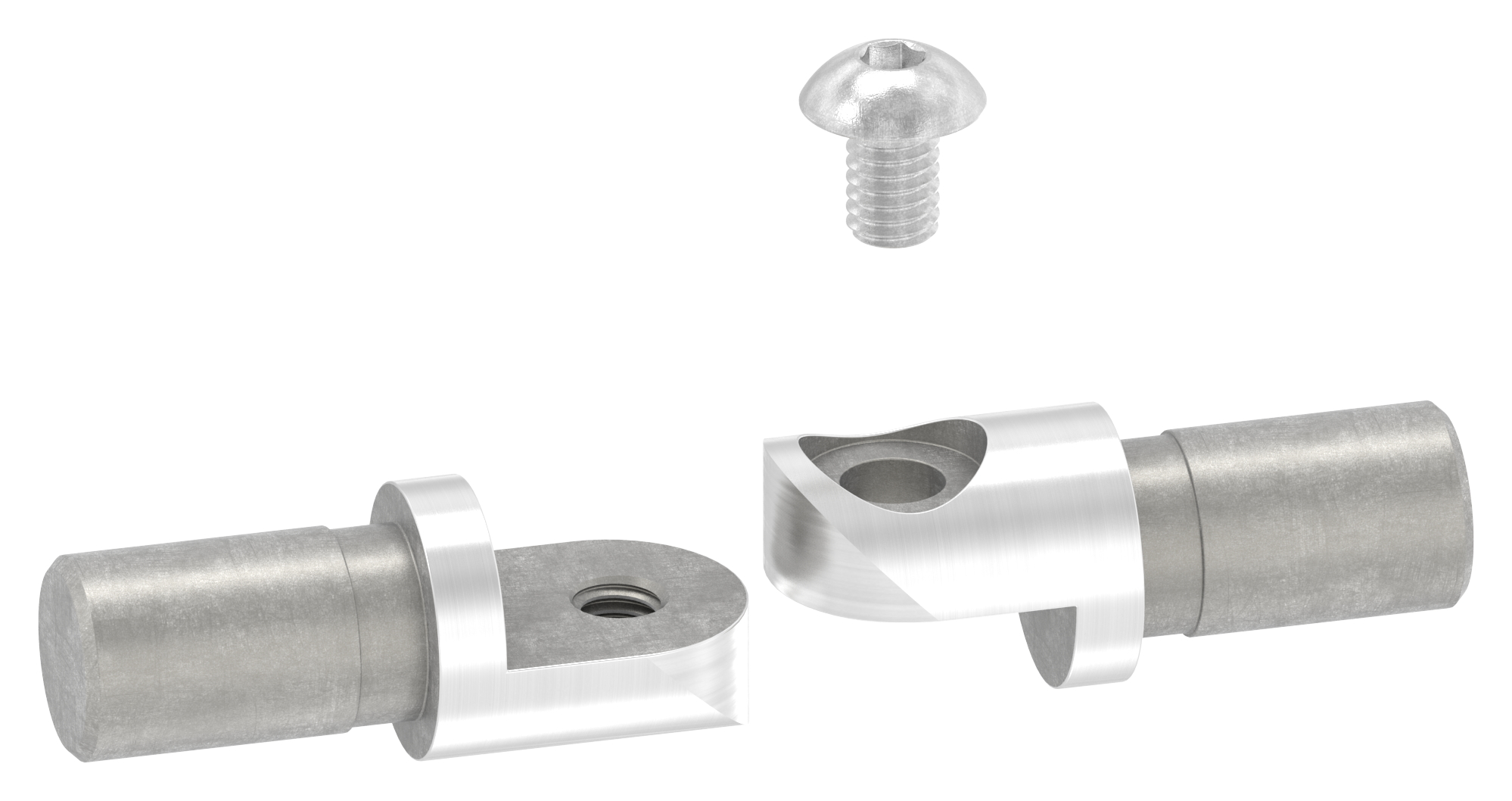 Rohrverbinder mit Gelenk für Rohr 12,0x1,5mm, V2A