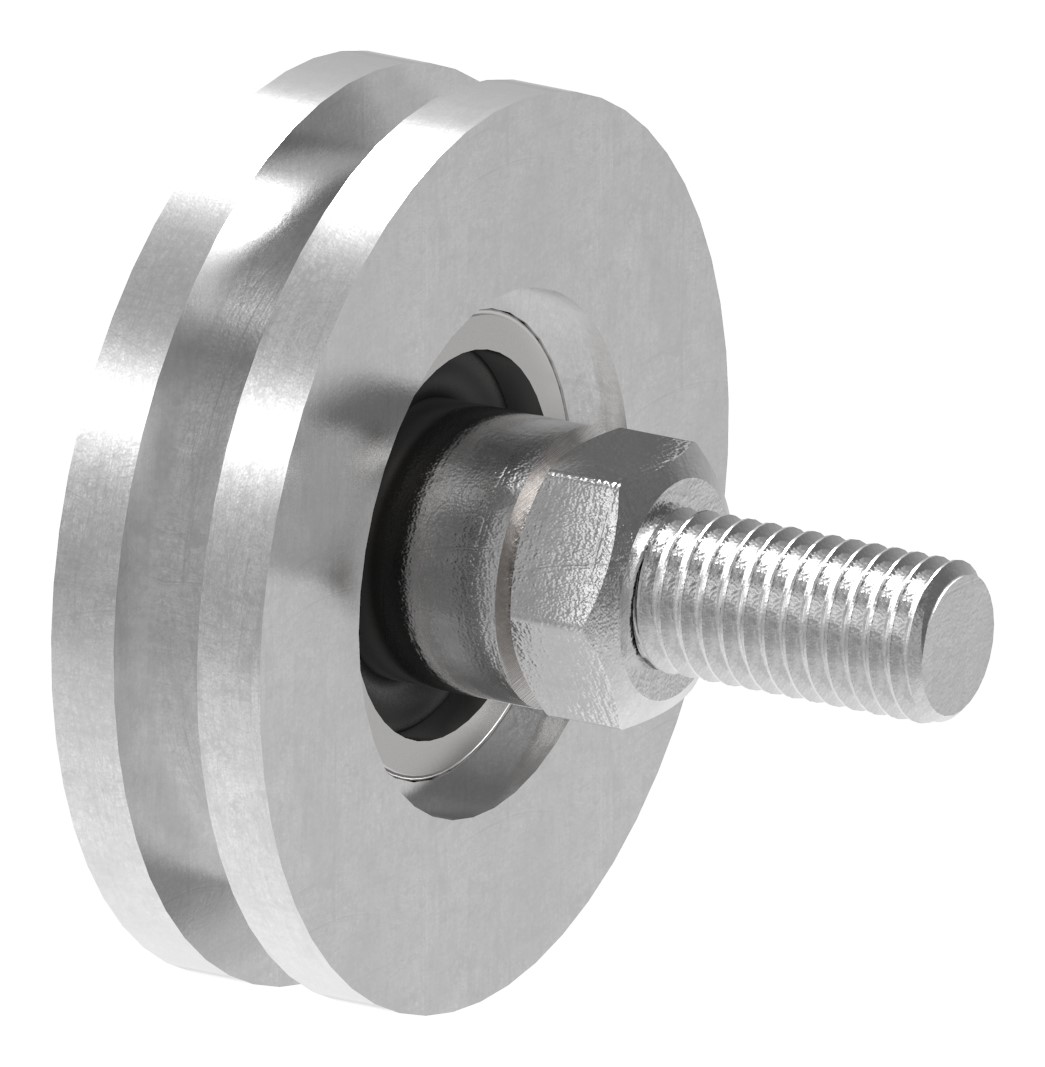 Schiebetorrolle 78mm mit U-Rille 8x8mm